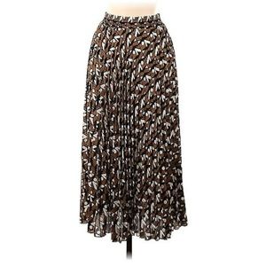 Zara Basic Women’s Skirt Midi Extra Small Brown Boho Classic High Rise